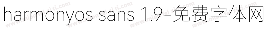 harmonyos sans 1.9字体转换